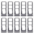 For Realme C67 5G 10pcs Original SIM Card Tray + SIM Card Tray + Micro SD Card Tray (Purple)