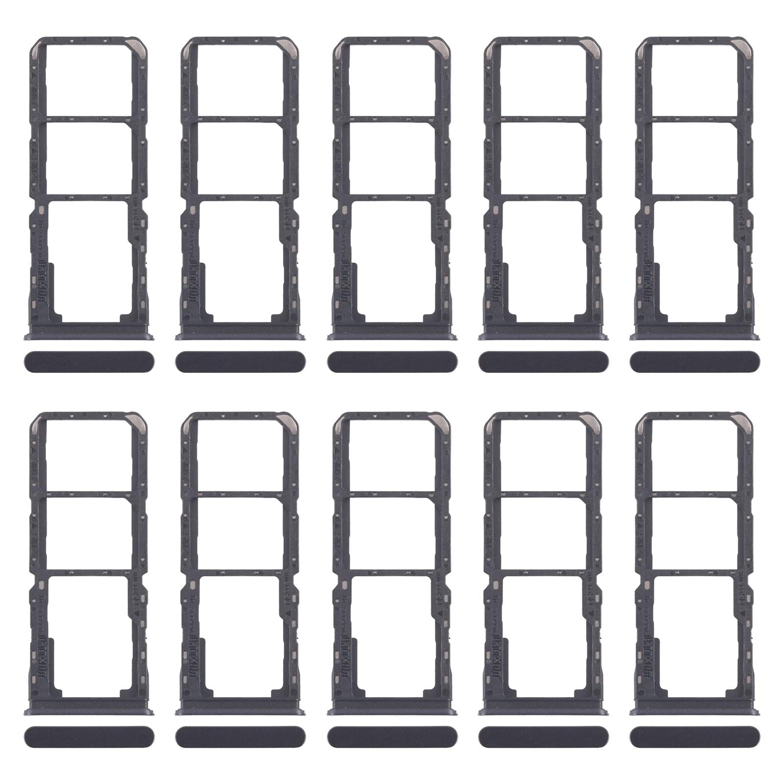 For Realme C67 5G 10pcs Original SIM Card Tray + SIM Card Tray + Micro SD Card Tray (Purple)