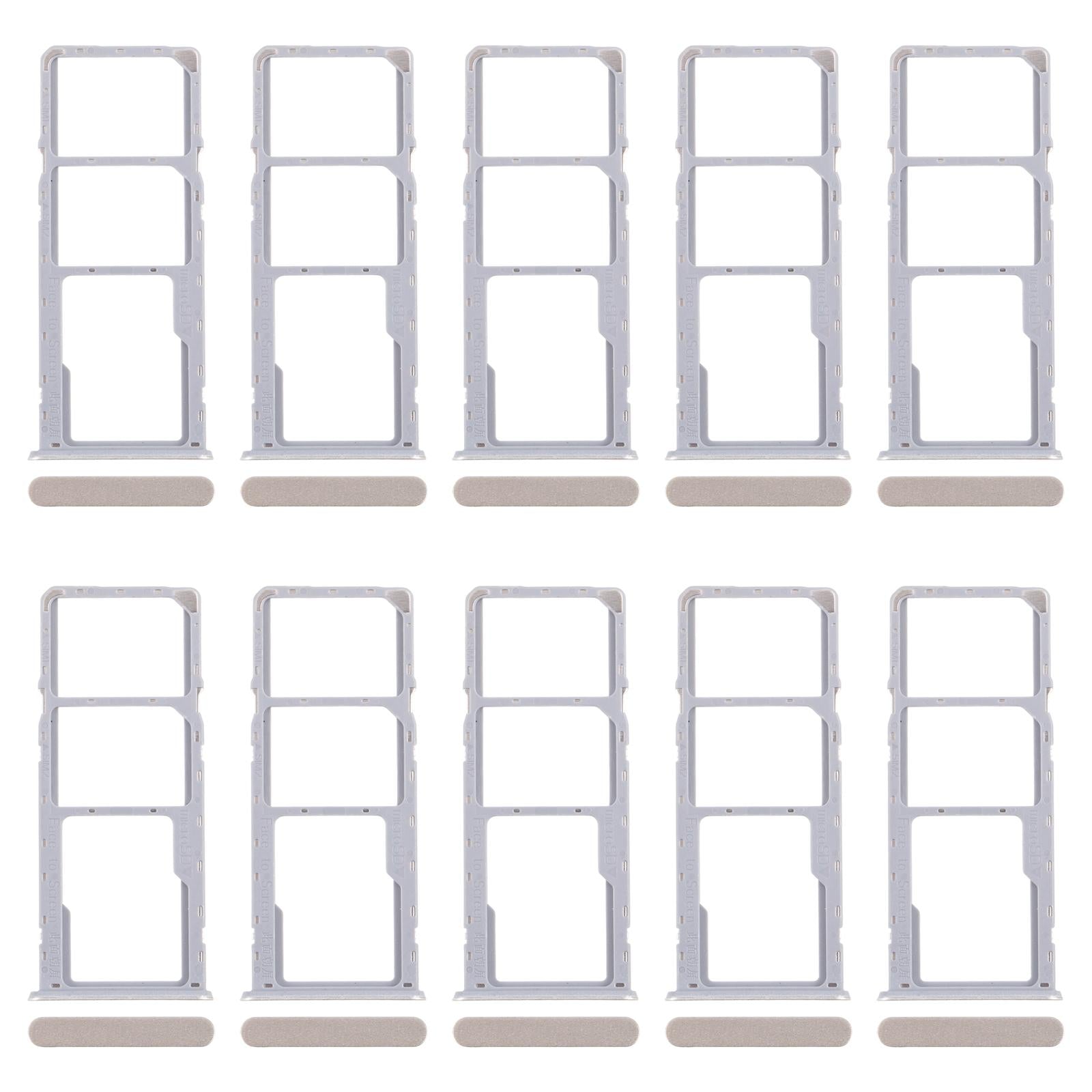 For Realme C61 4G RMX3939 RMX3930 10pcs Original SIM Card Tray + SIM Card Tray + Micro SD Card Tray (Gold)