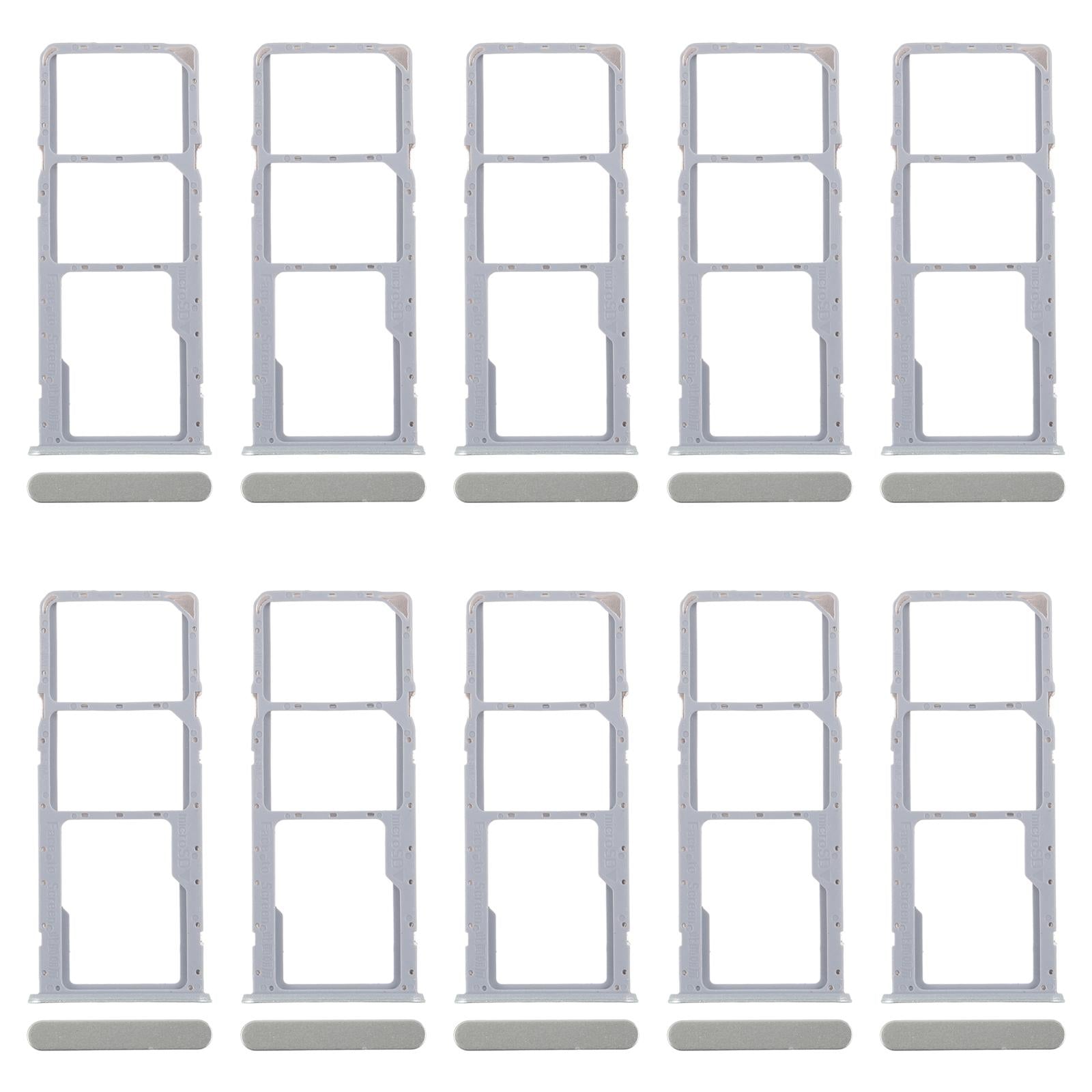 For Realme C61 India 4G RMX3933 10pcs Original SIM Card Tray + SIM Card Tray + Micro SD Card Tray (Green)