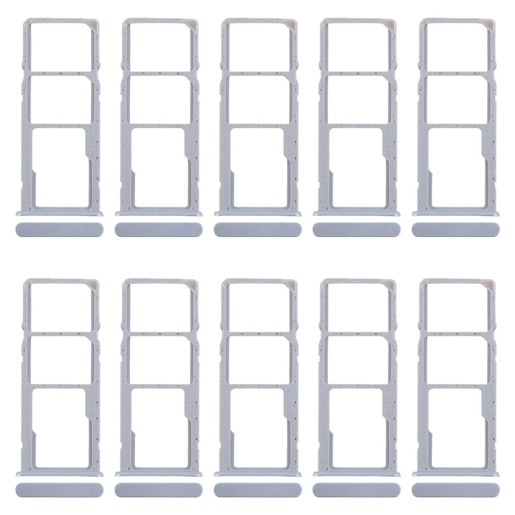 For Realme Narzo N63 4G 10pcs Original SIM Card Tray + SIM Card Tray + Micro SD Card Tray (Blue)