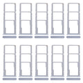 For Realme Narzo N63 4G 10pcs Original SIM Card Tray + SIM Card Tray + Micro SD Card Tray (Blue)