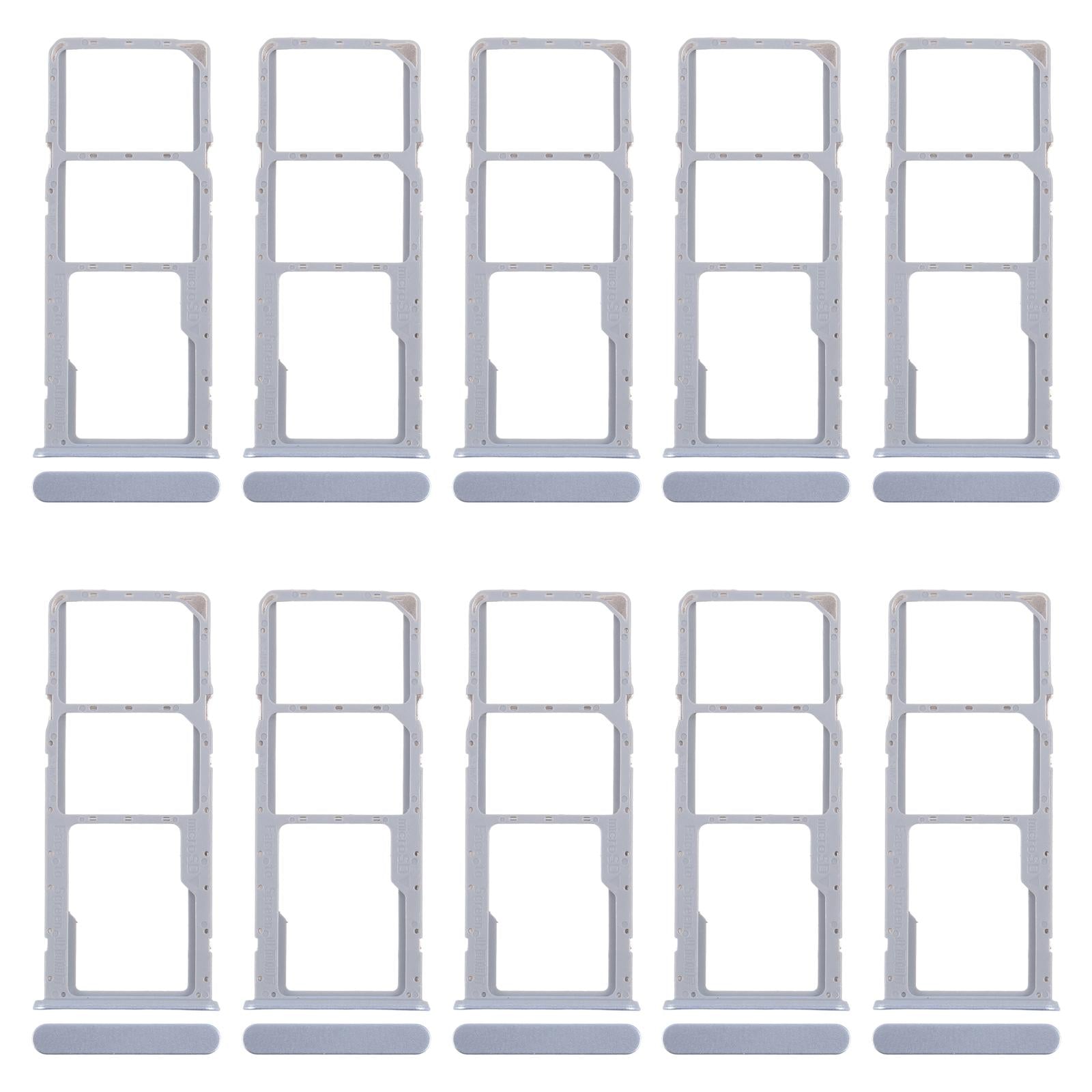 For Realme Narzo N63 4G 10pcs Original SIM Card Tray + SIM Card Tray + Micro SD Card Tray (Blue)