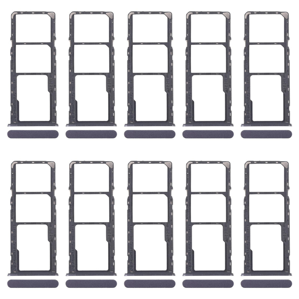 For Realme Narzo N63 4G 10pcs Original SIM Card Tray + SIM Card Tray + Micro SD Card Tray (Purple)