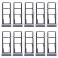 For Realme Narzo N63 4G 10pcs Original SIM Card Tray + SIM Card Tray + Micro SD Card Tray (Purple)