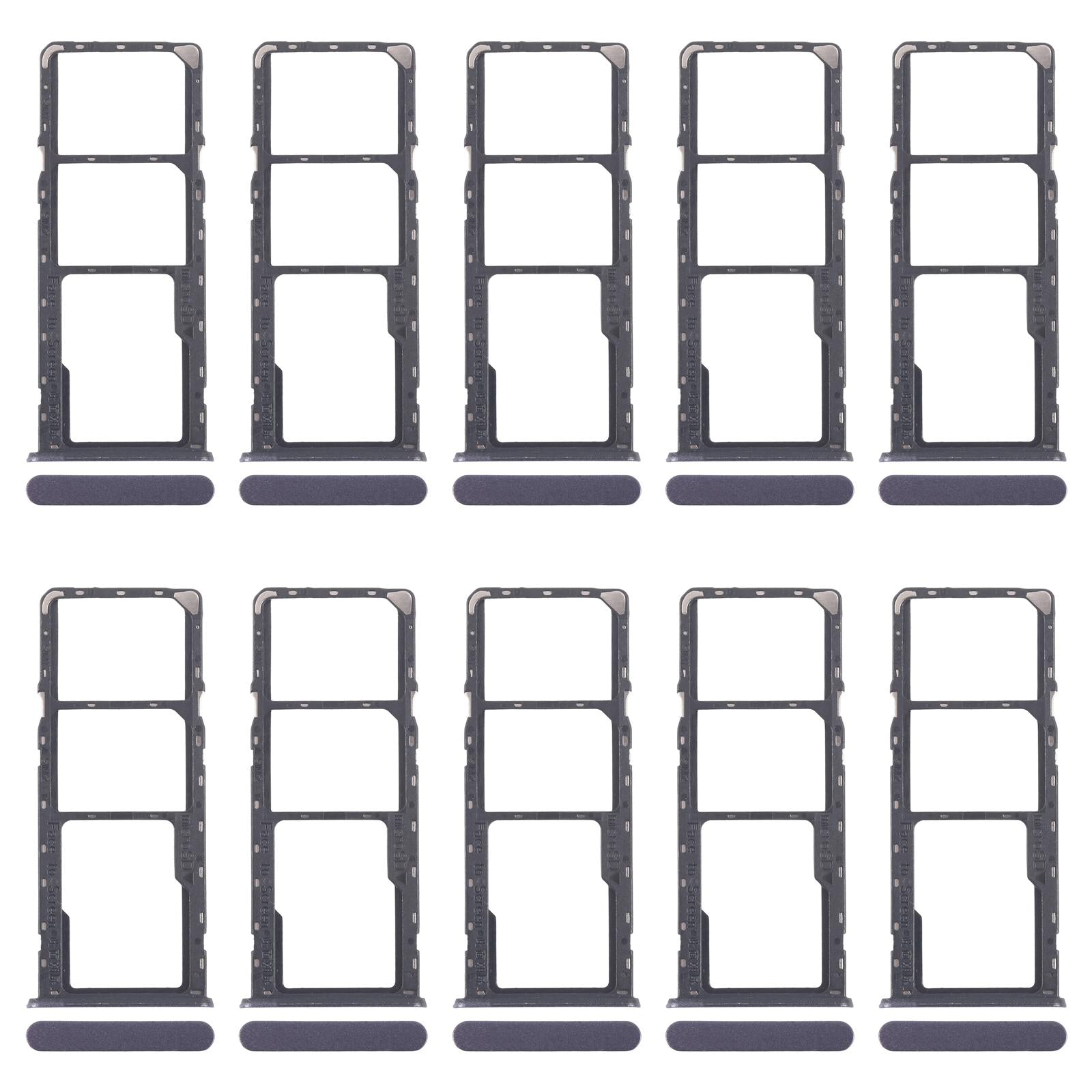 For Realme Narzo N63 4G 10pcs Original SIM Card Tray + SIM Card Tray + Micro SD Card Tray (Purple)