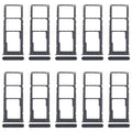 For Realme Narzo C71 4G RMX5303 10pcs Original SIM Card Tray + SIM Card Tray + Micro SD Card Tray (Dark Green)