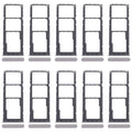 For Realme Narzo C71 4G RMX5303 10pcs Original SIM Card Tray + SIM Card Tray + Micro SD Card Tray (Silver)