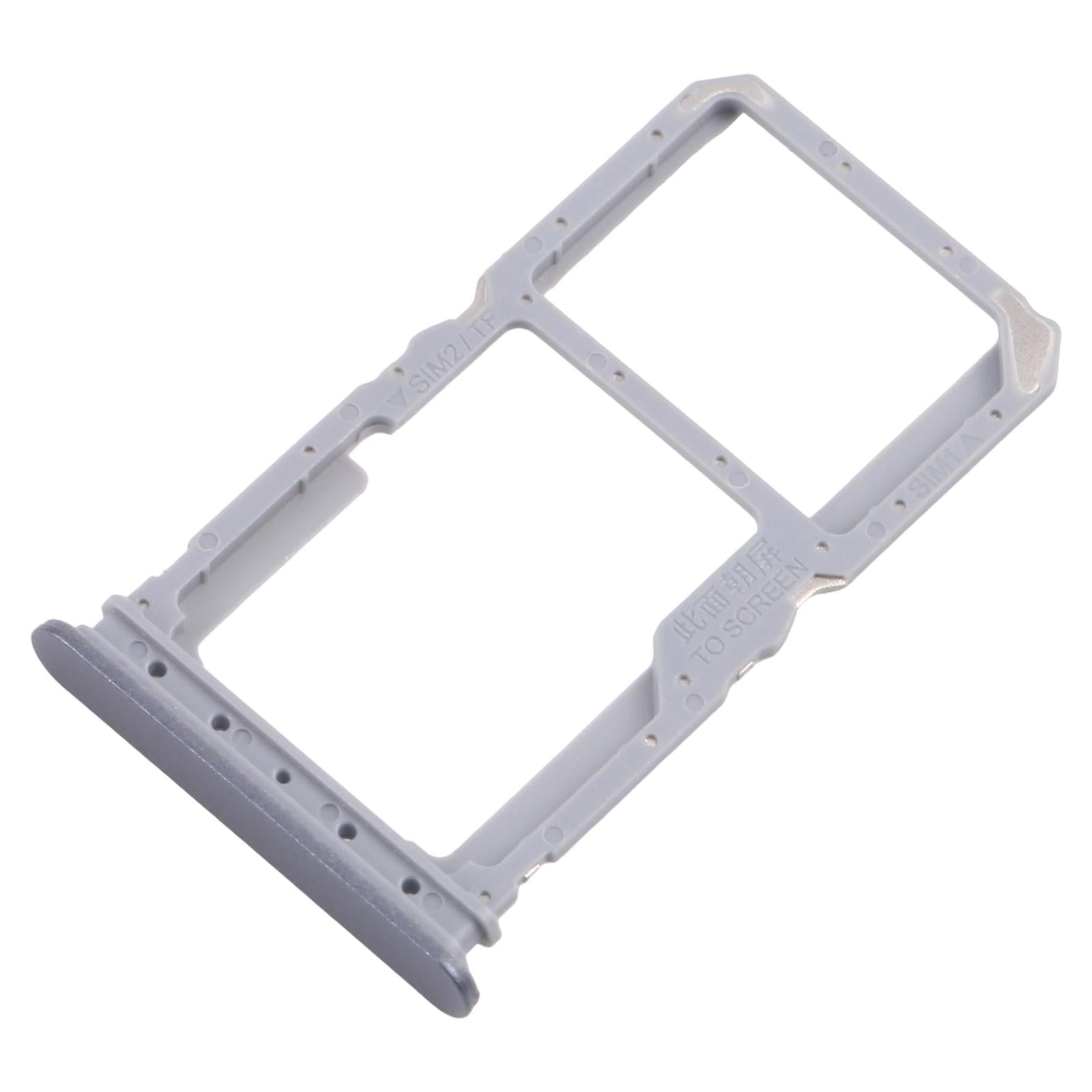For Realme 14x India 10pcs Original SIM Card Tray + SIM Card Tray / Micro SD Card Tray (Black)