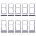 For Realme 14x India 10pcs Original SIM Card Tray + SIM Card Tray / Micro SD Card Tray (Black)