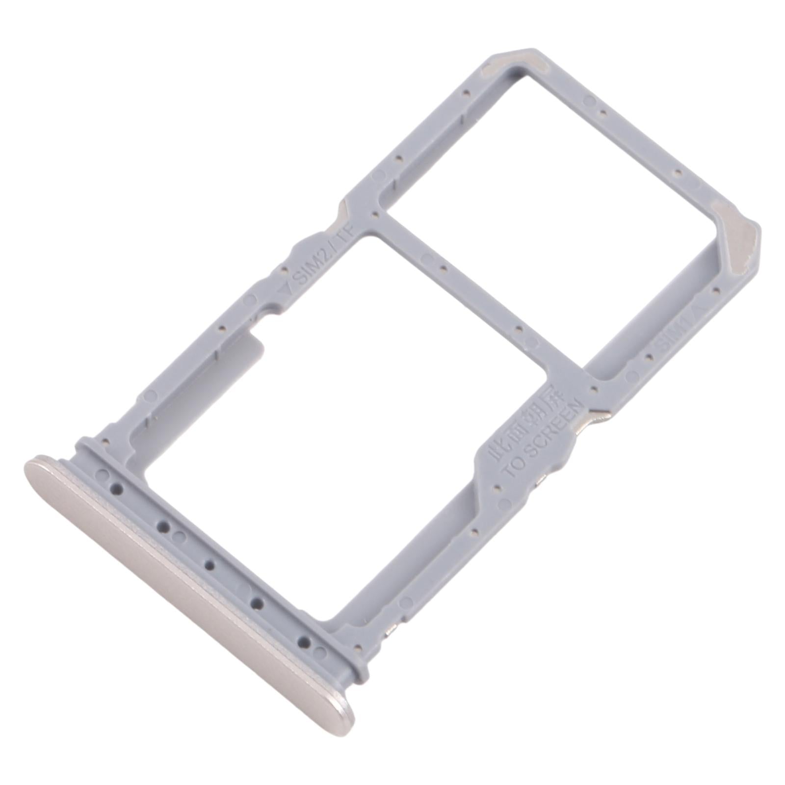 For Realme 14x India 10pcs Original SIM Card Tray + SIM Card Tray / Micro SD Card Tray (Gold)