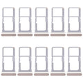 For Realme 14x India 10pcs Original SIM Card Tray + SIM Card Tray / Micro SD Card Tray (Gold)