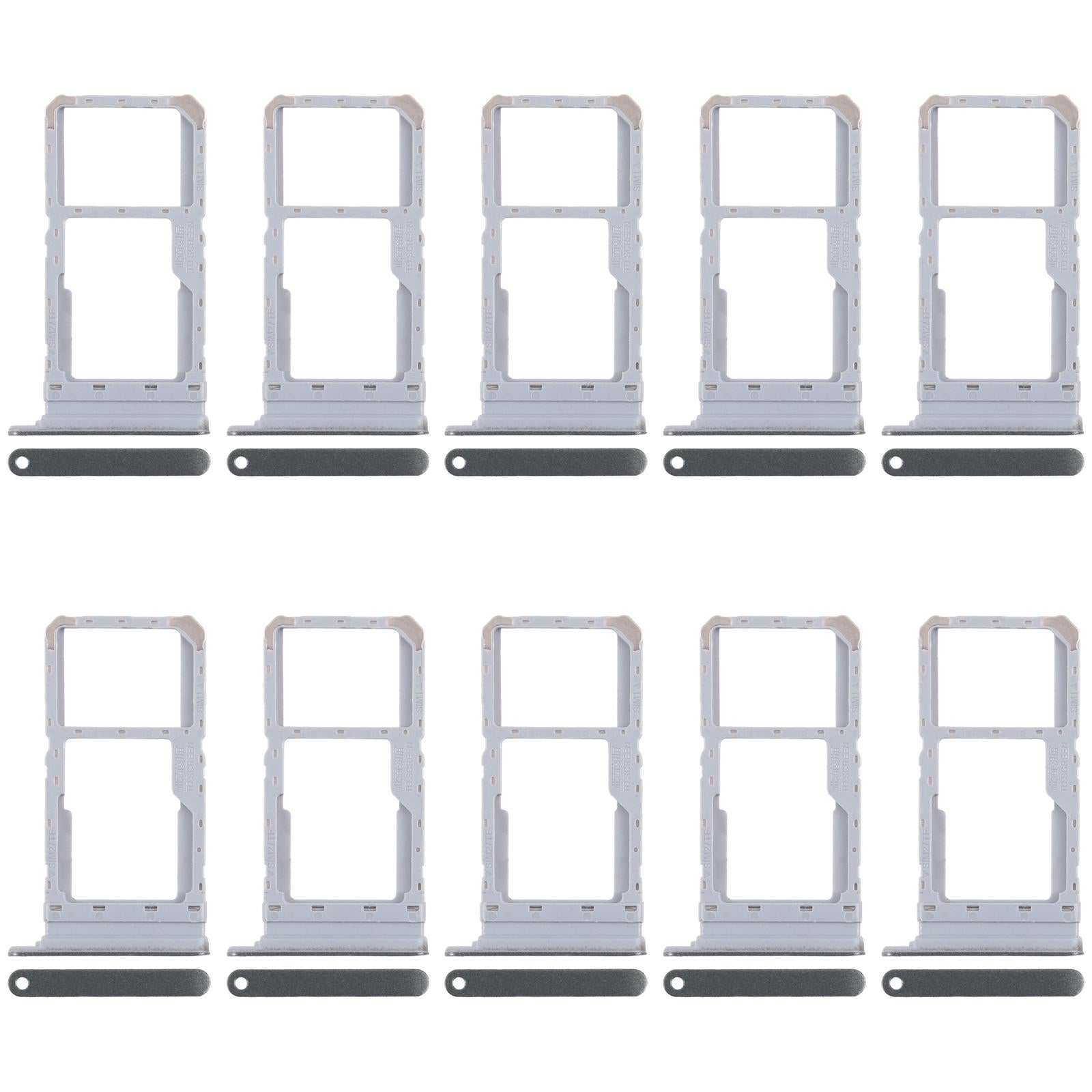 For Realme 12x 5G RMX3997 10pcs Original SIM Card Tray + SIM Card Tray / Micro SD Card Tray (Dark Green)