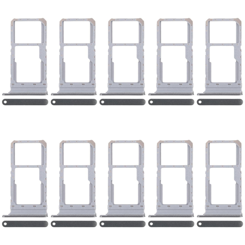 For Realme 12x India 5G RMX3998 10pcs Original SIM Card Tray + SIM Card Tray / Micro SD Card Tray (Dark Green)