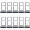 For Realme 12x India 5G RMX3998 10pcs Original SIM Card Tray + SIM Card Tray / Micro SD Card Tray (Dark Green)