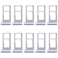 For Realme 12x India 5G RMX3998 10pcs Original SIM Card Tray + SIM Card Tray / Micro SD Card Tray (Blue)