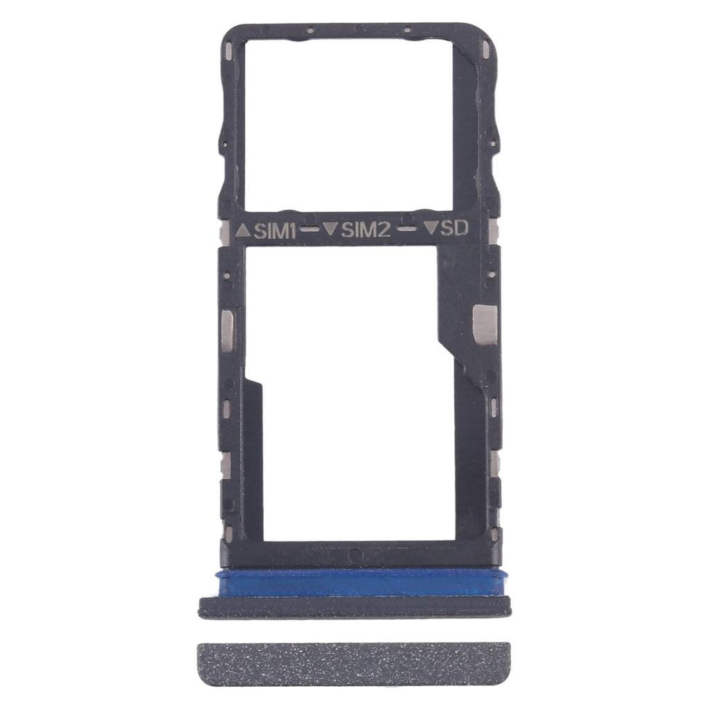 For TCL 40 XE 5G Original SIM Card Tray + SIM Card Tray / Micro SD Card Tray (Frosted Black)
