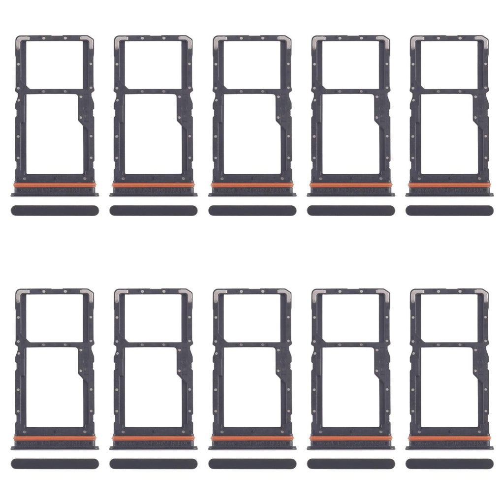 For Xiaomi Redmi 13 5G 10pcs SIM Card Tray + SIM Card Tray / Micro SD Card Tray (Black)