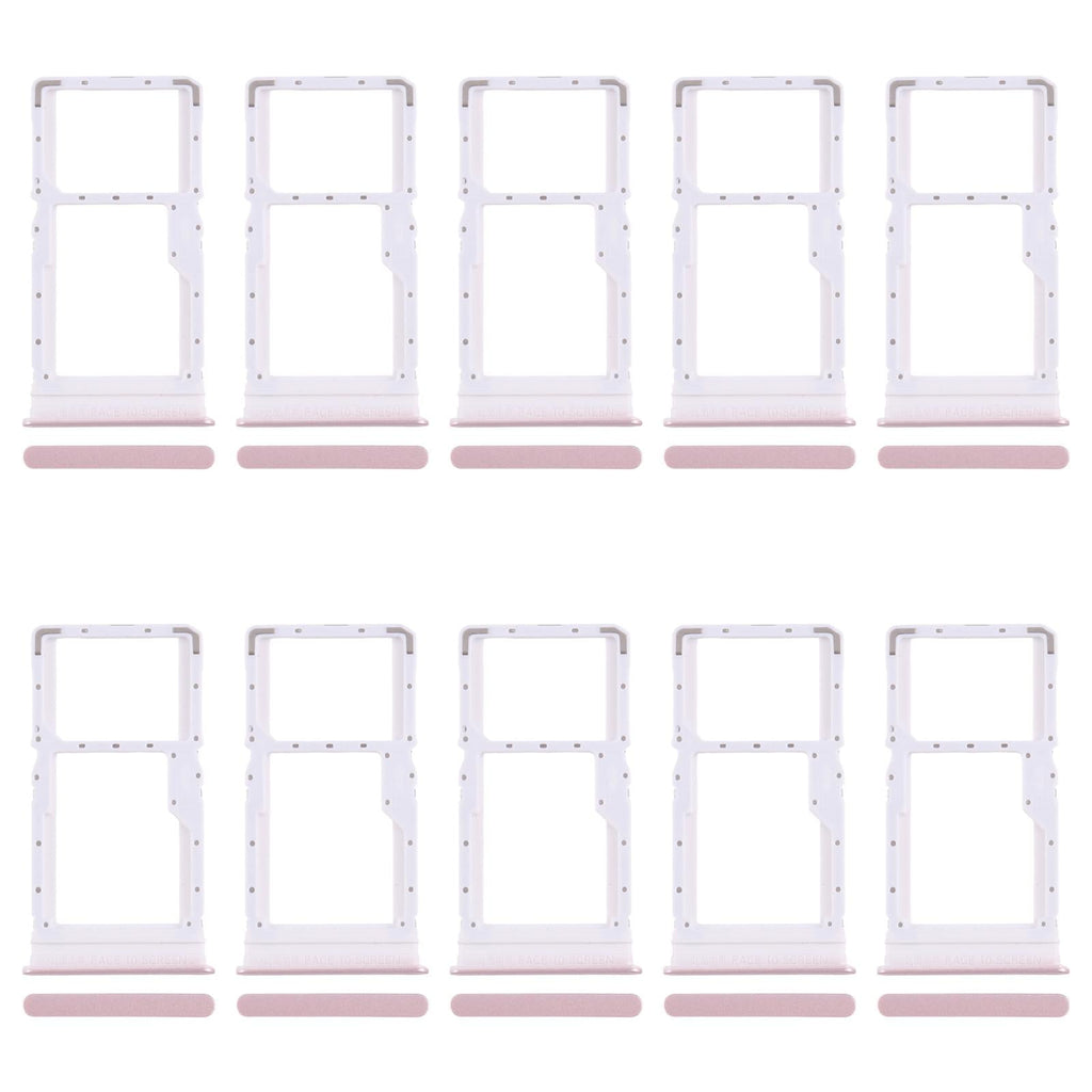 For Xiaomi Redmi 13 5G 10pcs SIM Card Tray + SIM Card Tray / Micro SD Card Tray (Pink)