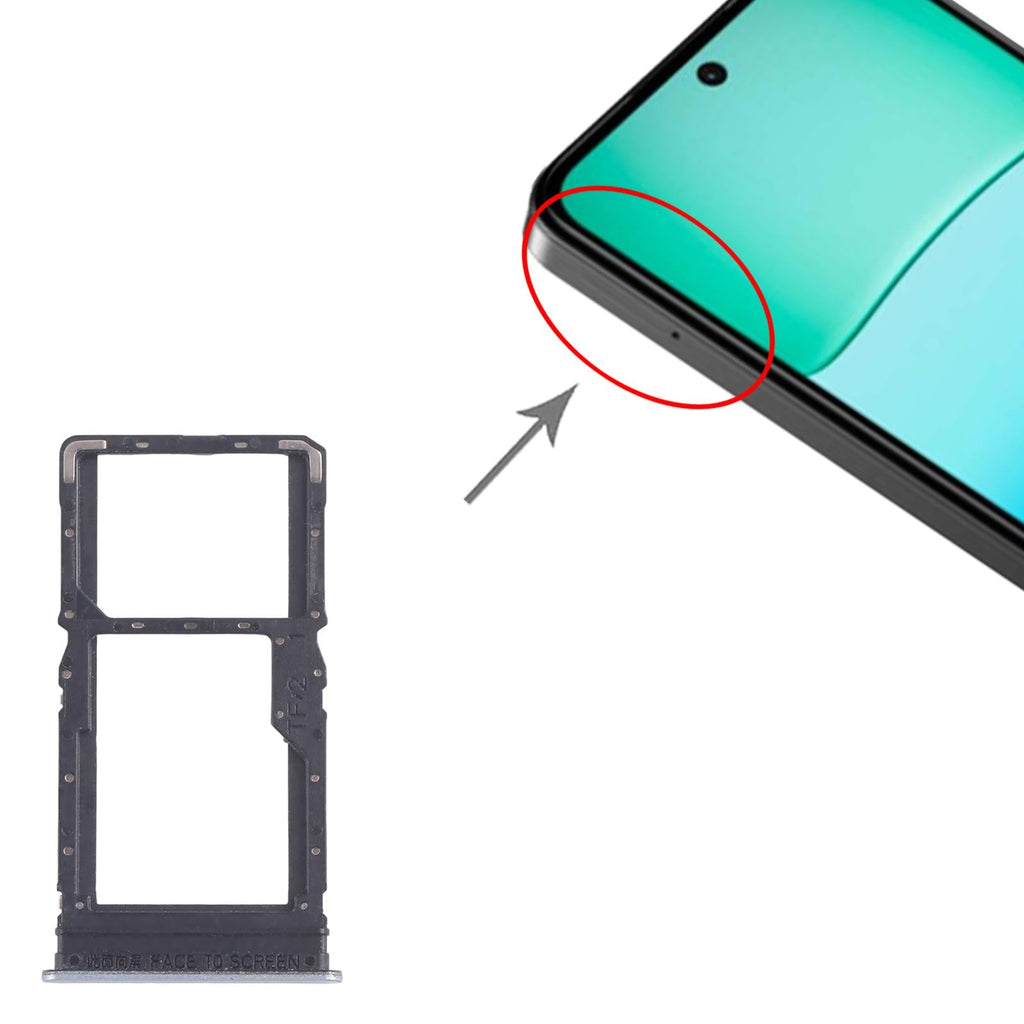 For Xiaomi Redmi 13 4G 10pcs SIM Card Tray + SIM Card Tray / Micro SD Card Tray (Blue)