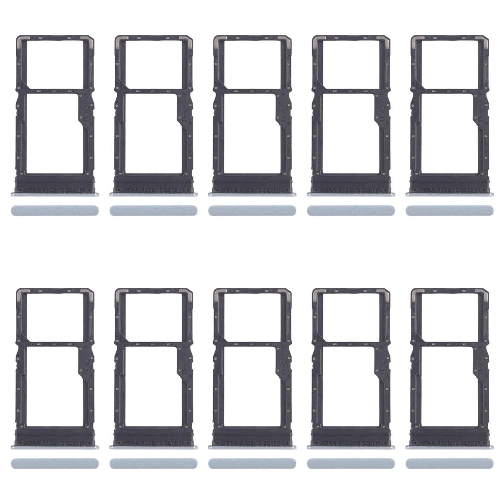 For Xiaomi Redmi 13 4G 10pcs SIM Card Tray + SIM Card Tray / Micro SD Card Tray (Blue)
