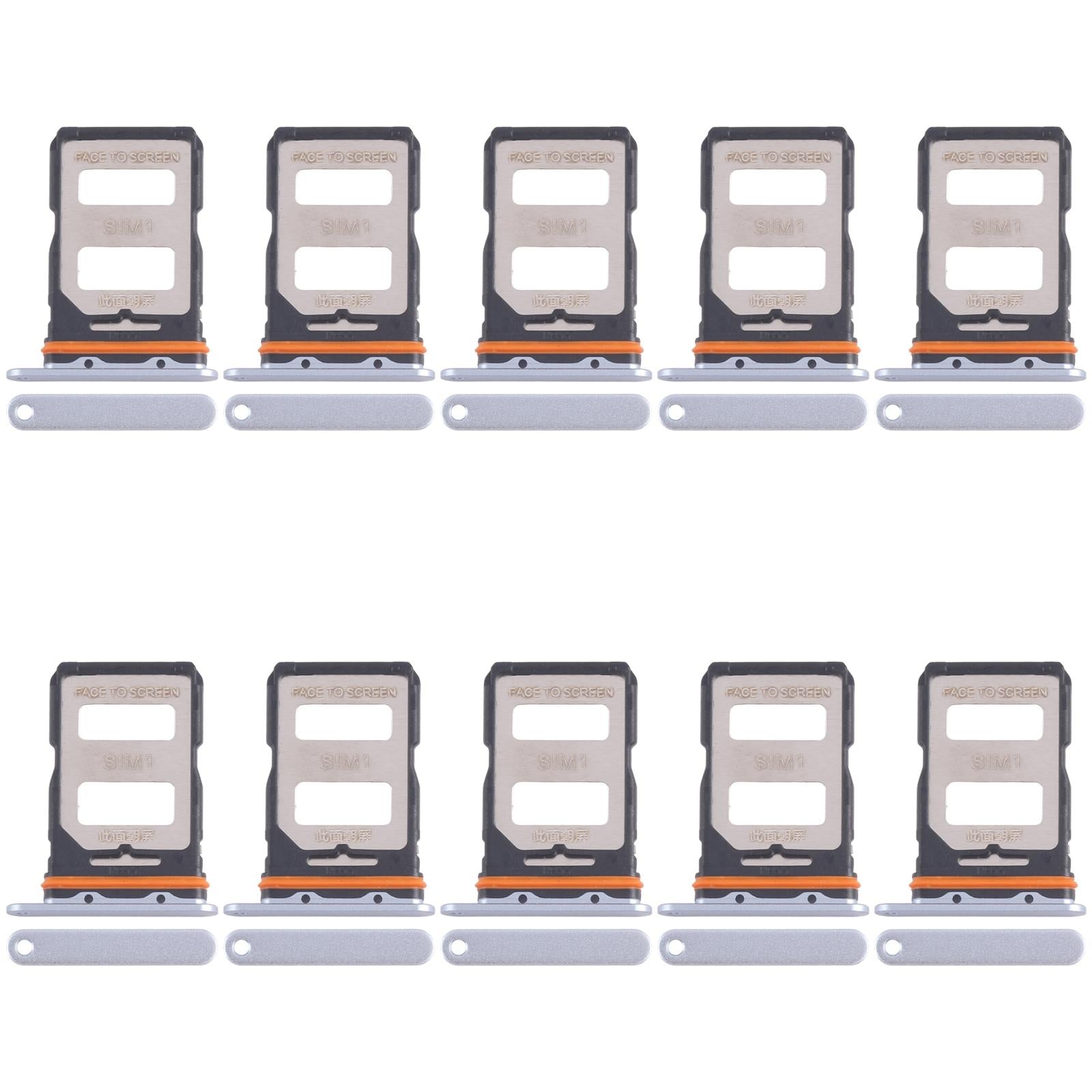 For Xiaomi 14 Civi 10pcs SIM Card Tray + SIM Card Tray (Blue)