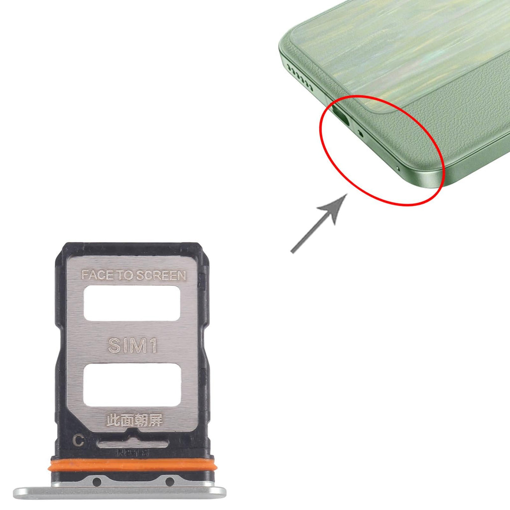 For Xiaomi Civi 4 Pro 10pcs SIM Card Tray + SIM Card Tray (Green)