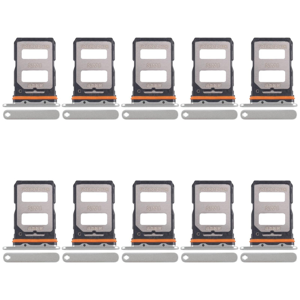 For Xiaomi Civi 4 Pro 10pcs SIM Card Tray + SIM Card Tray (Green)