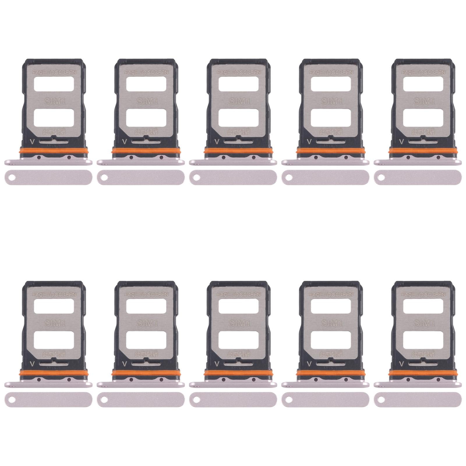 For Xiaomi Civi 4 Pro 10pcs SIM Card Tray + SIM Card Tray (Gold)
