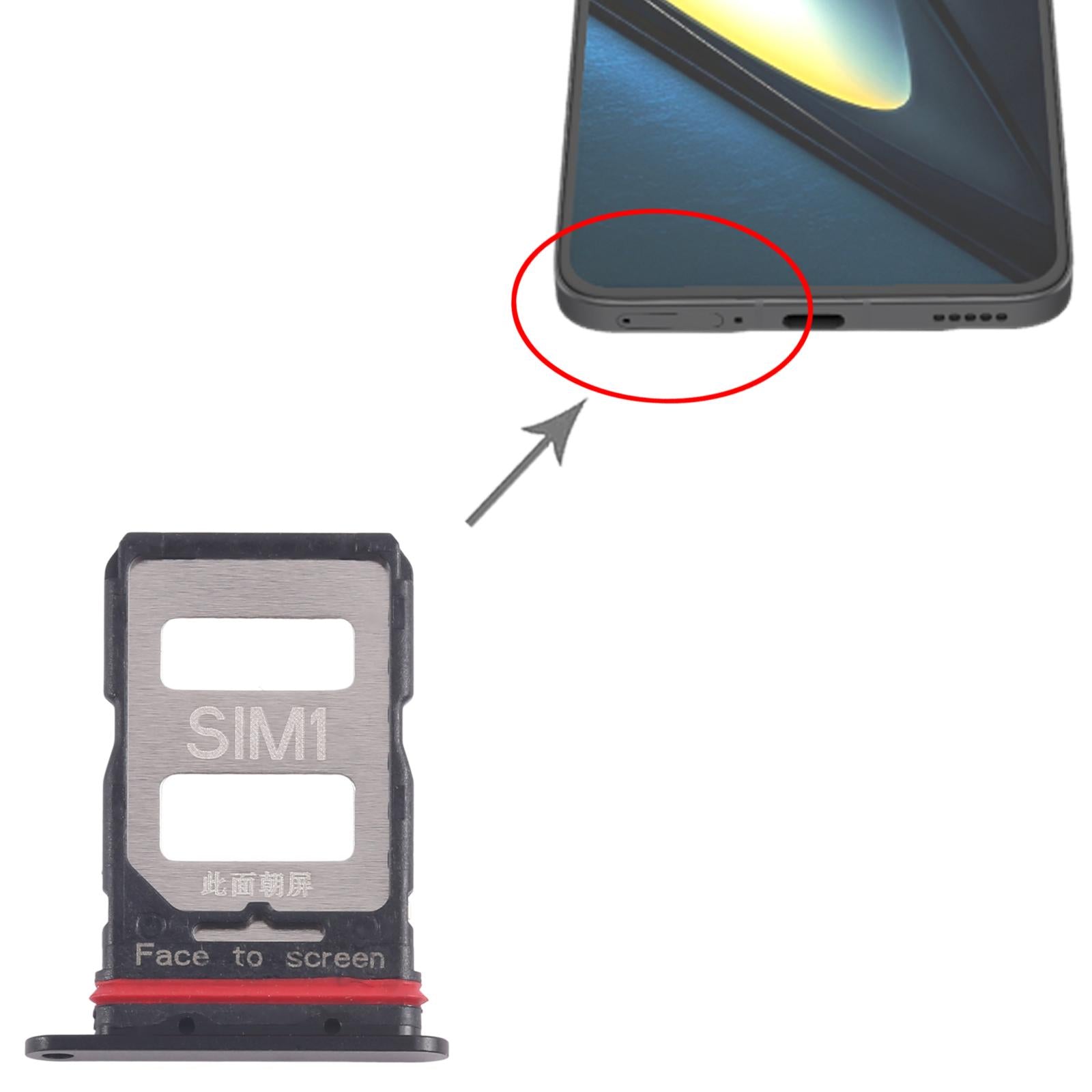For Xiaomi Poco F6 Pro 10pcs SIM Card Tray + SIM Card Tray (Black)