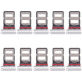 For Xiaomi Poco F6 Pro 10pcs SIM Card Tray + SIM Card Tray (Silver)