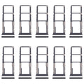 For Xiaomi Poco C75 10pcs SIM Card Tray + SIM Card Tray + Micro SD Card Tray (Black)