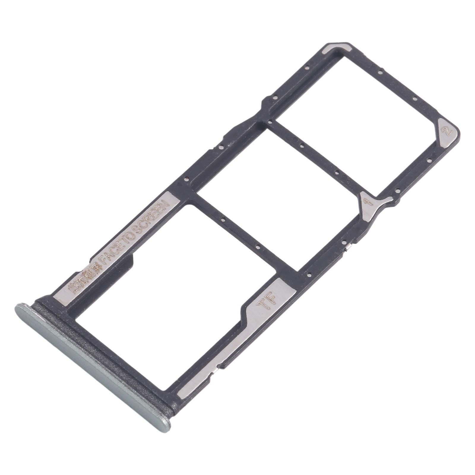 For Xiaomi Poco C75 10pcs SIM Card Tray + SIM Card Tray + Micro SD Card Tray (Green)