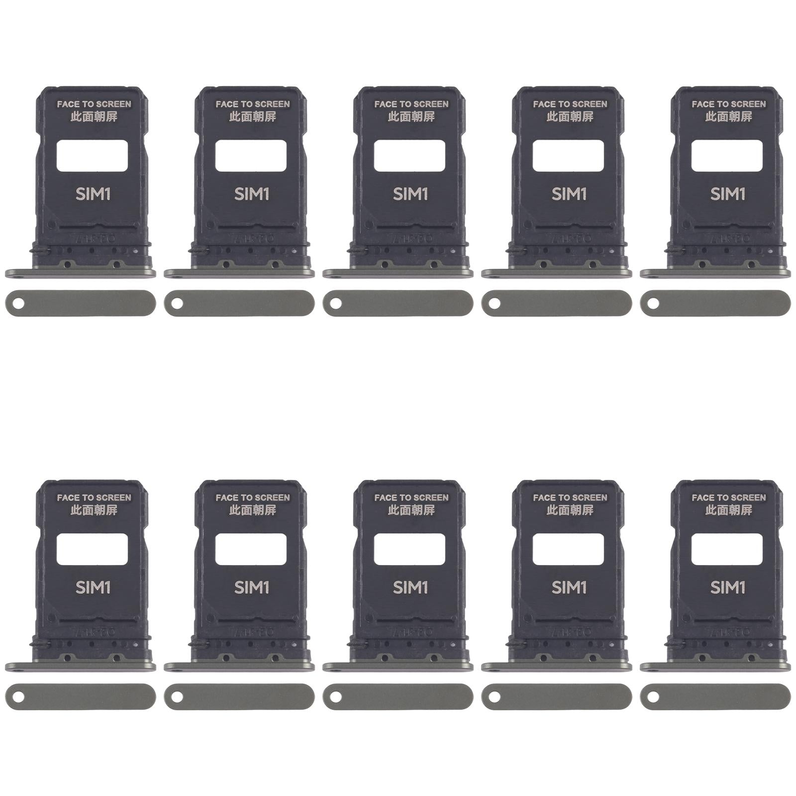 For Xiaomi 15 Pro 10pcs SIM Card Tray + SIM Card Tray (Green)