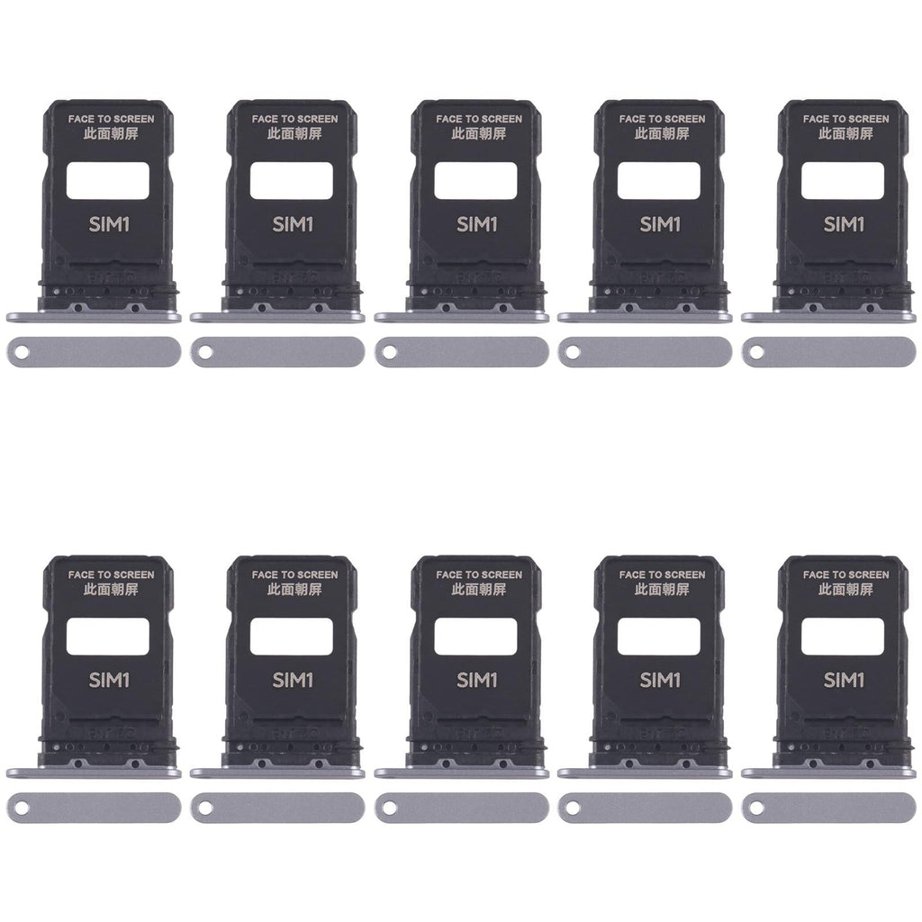 For Xiaomi 15 Pro 10pcs SIM Card Tray + SIM Card Tray (Silver)
