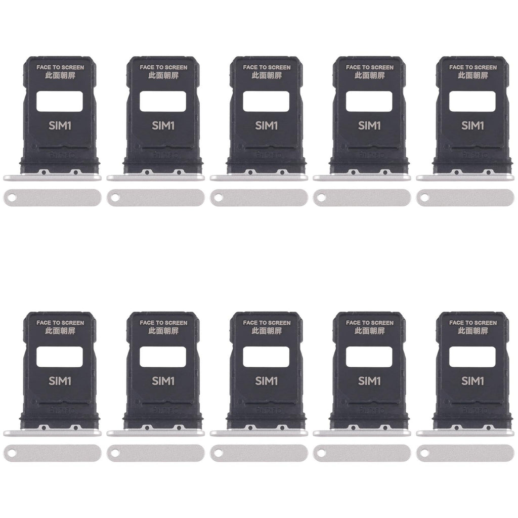 For Xiaomi 15 Pro 10pcs SIM Card Tray + SIM Card Tray (White)