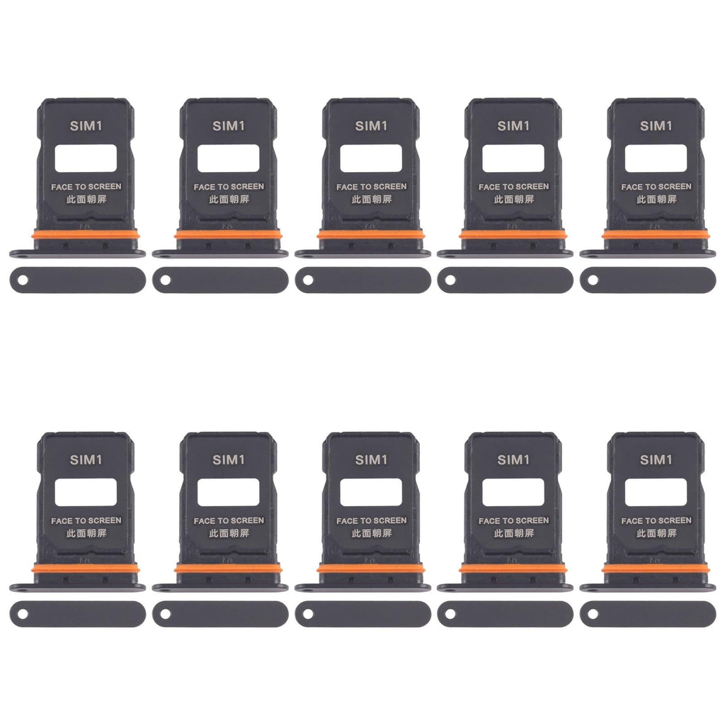 For Xiaomi 15 Ultra 10pcs SIM Card Tray + SIM Card Tray (Black)