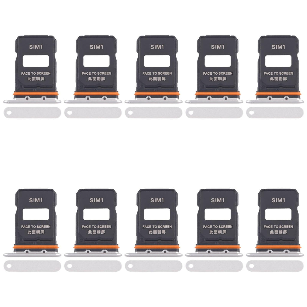 For Xiaomi 15 Ultra 10pcs SIM Card Tray + SIM Card Tray (White)