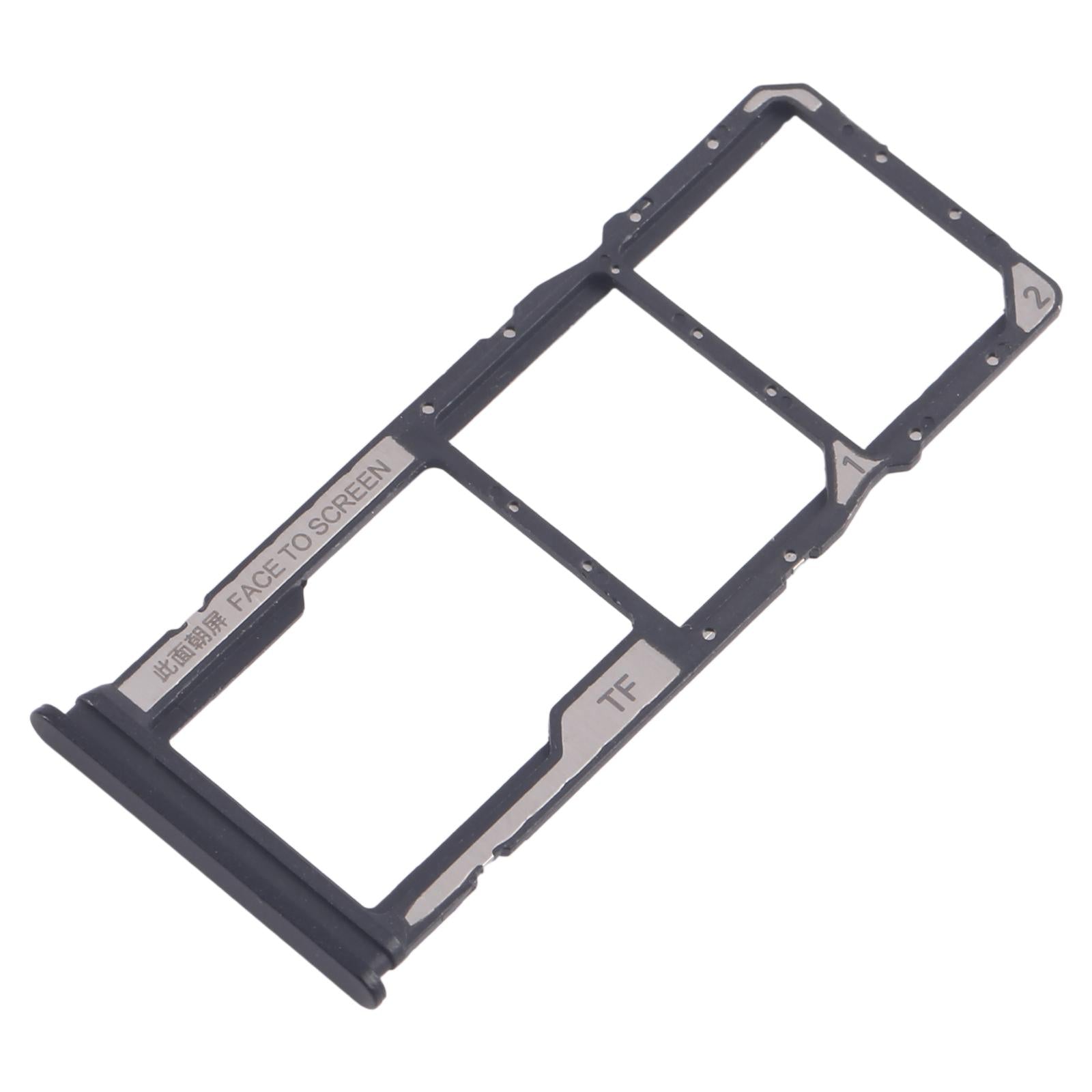 For Xiaomi Redmi A4 10pcs SIM Card Tray + SIM Card Tray + Micro SD Card Tray (Black)