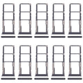 For Xiaomi Redmi A4 10pcs SIM Card Tray + SIM Card Tray + Micro SD Card Tray (Black)