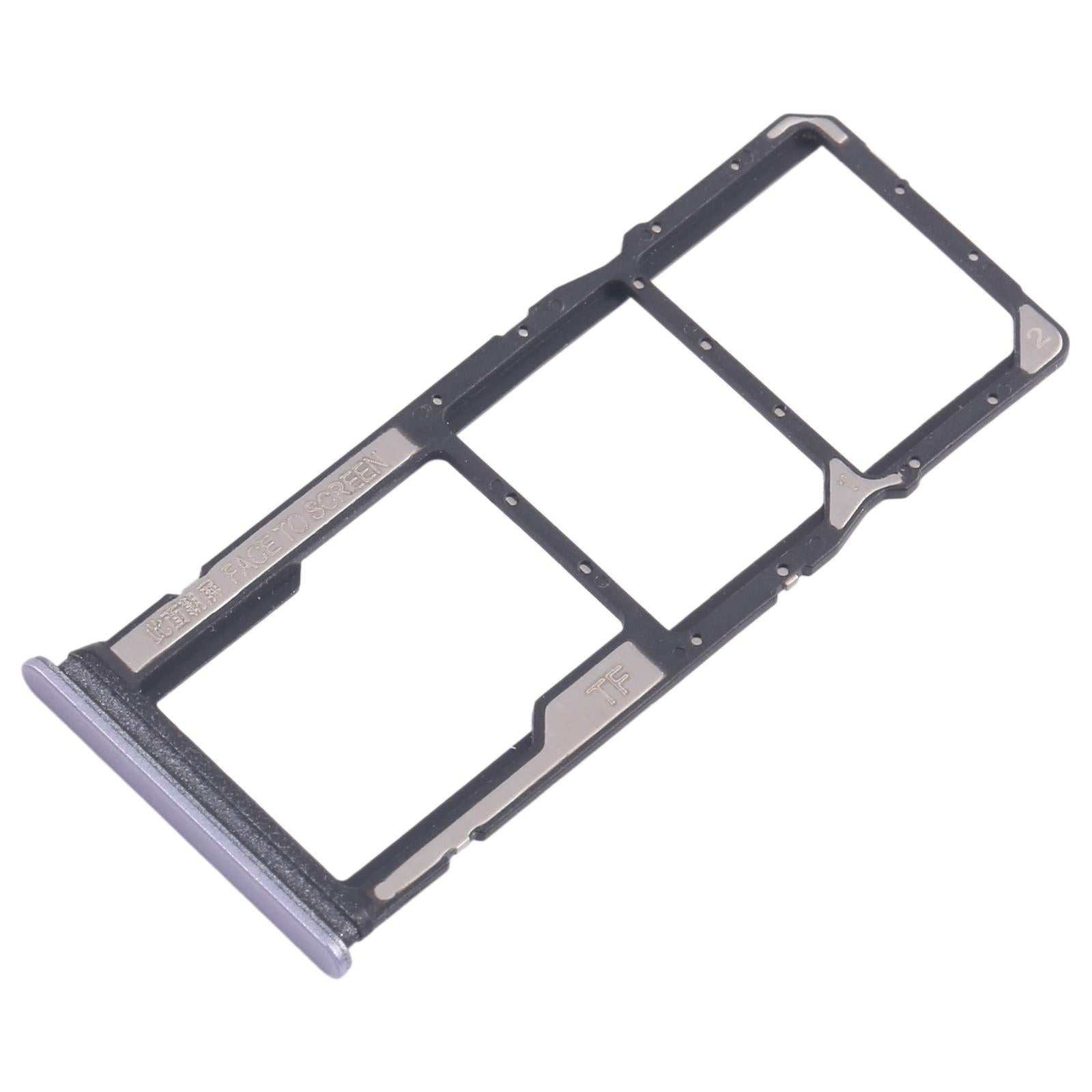 For Xiaomi Redmi A4 10pcs SIM Card Tray + SIM Card Tray + Micro SD Card Tray (Purple)