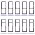 For Xiaomi Redmi A4 10pcs SIM Card Tray + SIM Card Tray + Micro SD Card Tray (Purple)