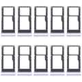 For Xiaomi Poco M6 4G 10pcs SIM Card Tray + SIM Card Tray / Micro SD Card Tray (Purple)