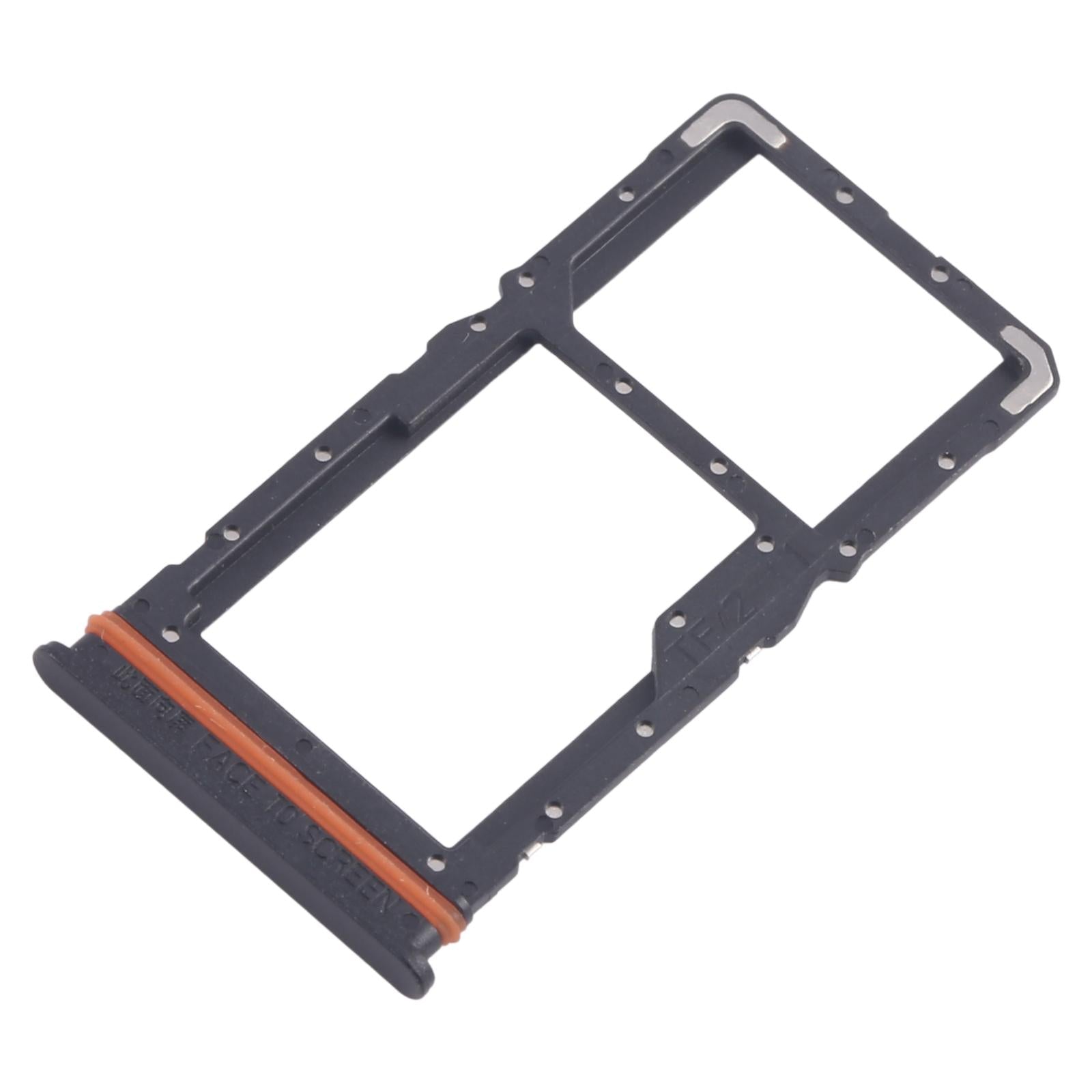 For Xiaomi Poco M6 Plus 10pcs SIM Card Tray + SIM Card Tray / Micro SD Card Tray (Black)