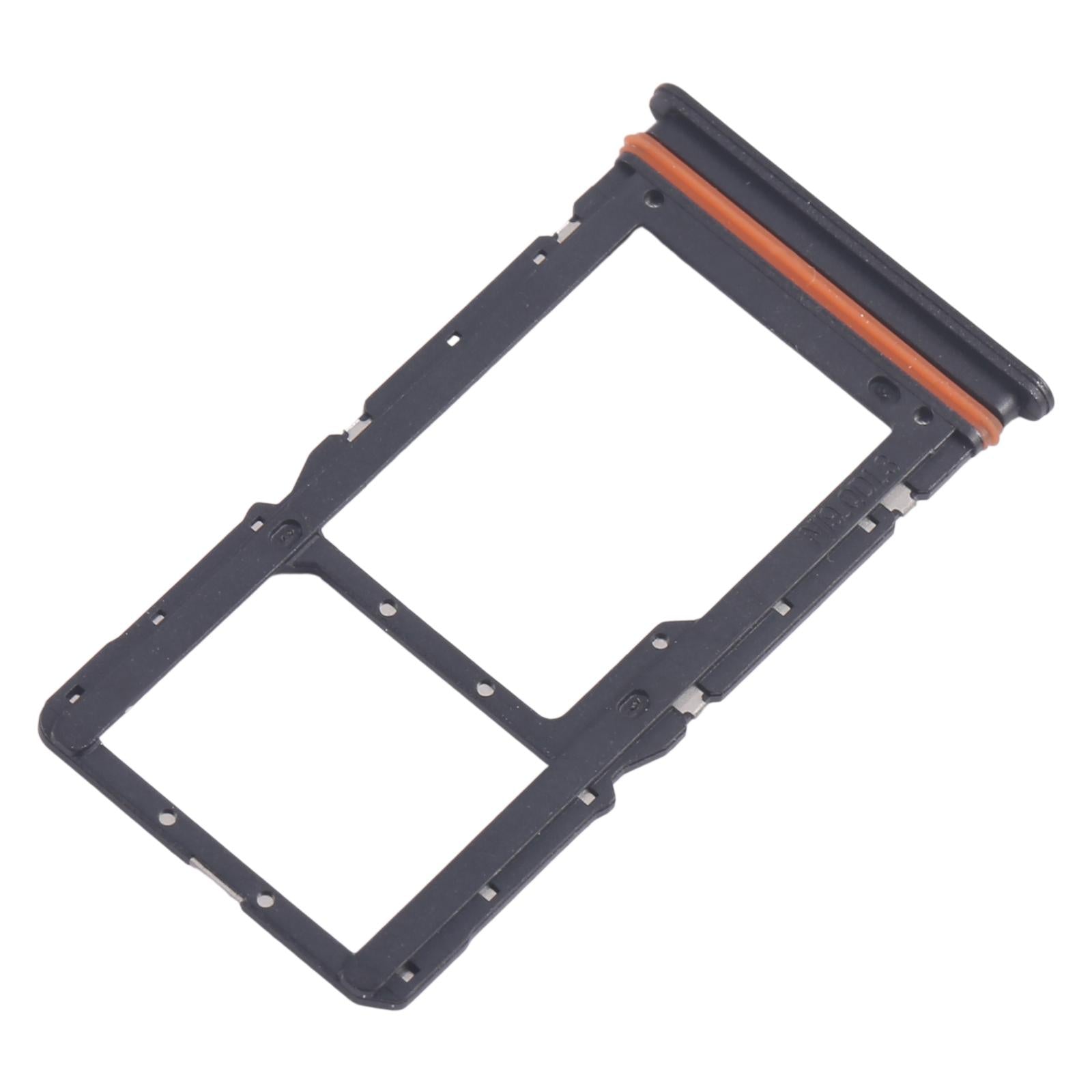 For Xiaomi Poco M6 Plus 10pcs SIM Card Tray + SIM Card Tray / Micro SD Card Tray (Black)
