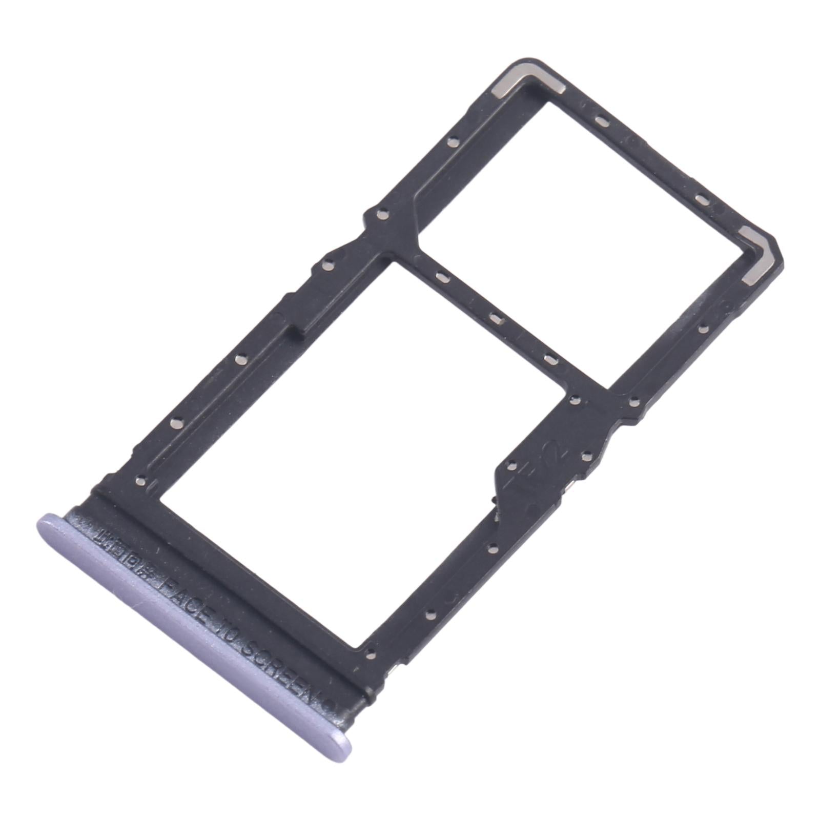 For Xiaomi Poco M6 Plus 10pcs SIM Card Tray + SIM Card Tray / Micro SD Card Tray (Purple)