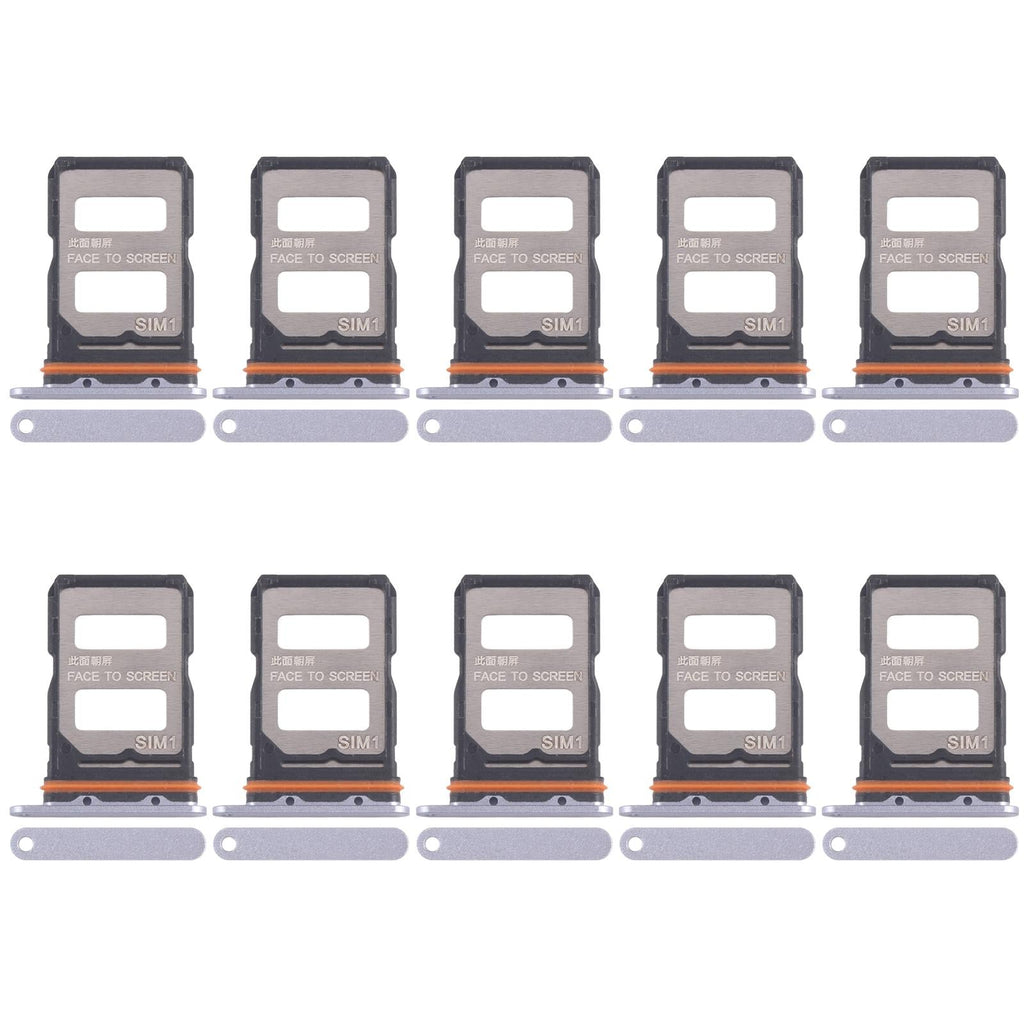 For Xiaomi Redmi K70 Ultra 10pcs SIM Card Tray + SIM Card Tray (Purple)