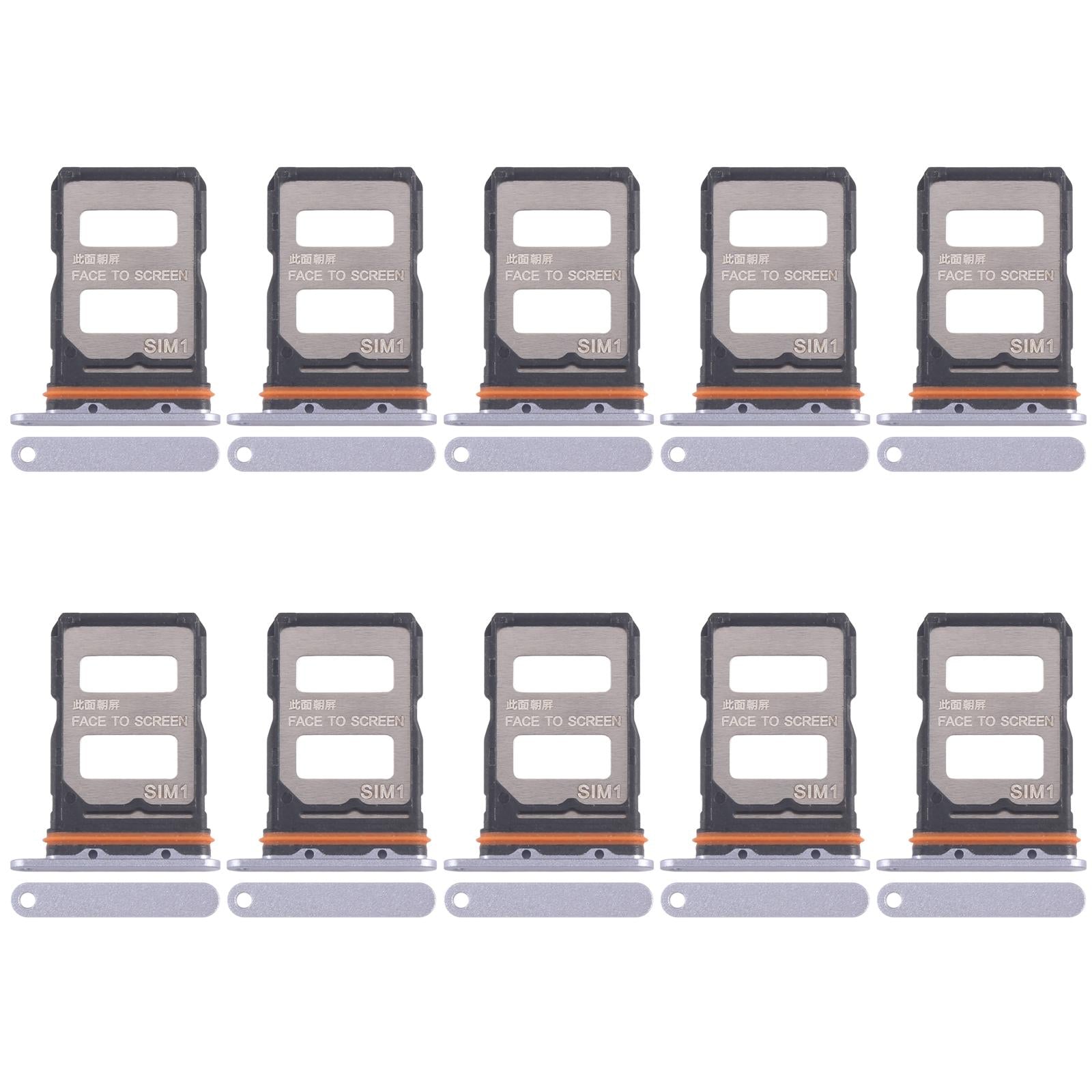 For Xiaomi Redmi K70 Ultra 10pcs SIM Card Tray + SIM Card Tray (Purple)