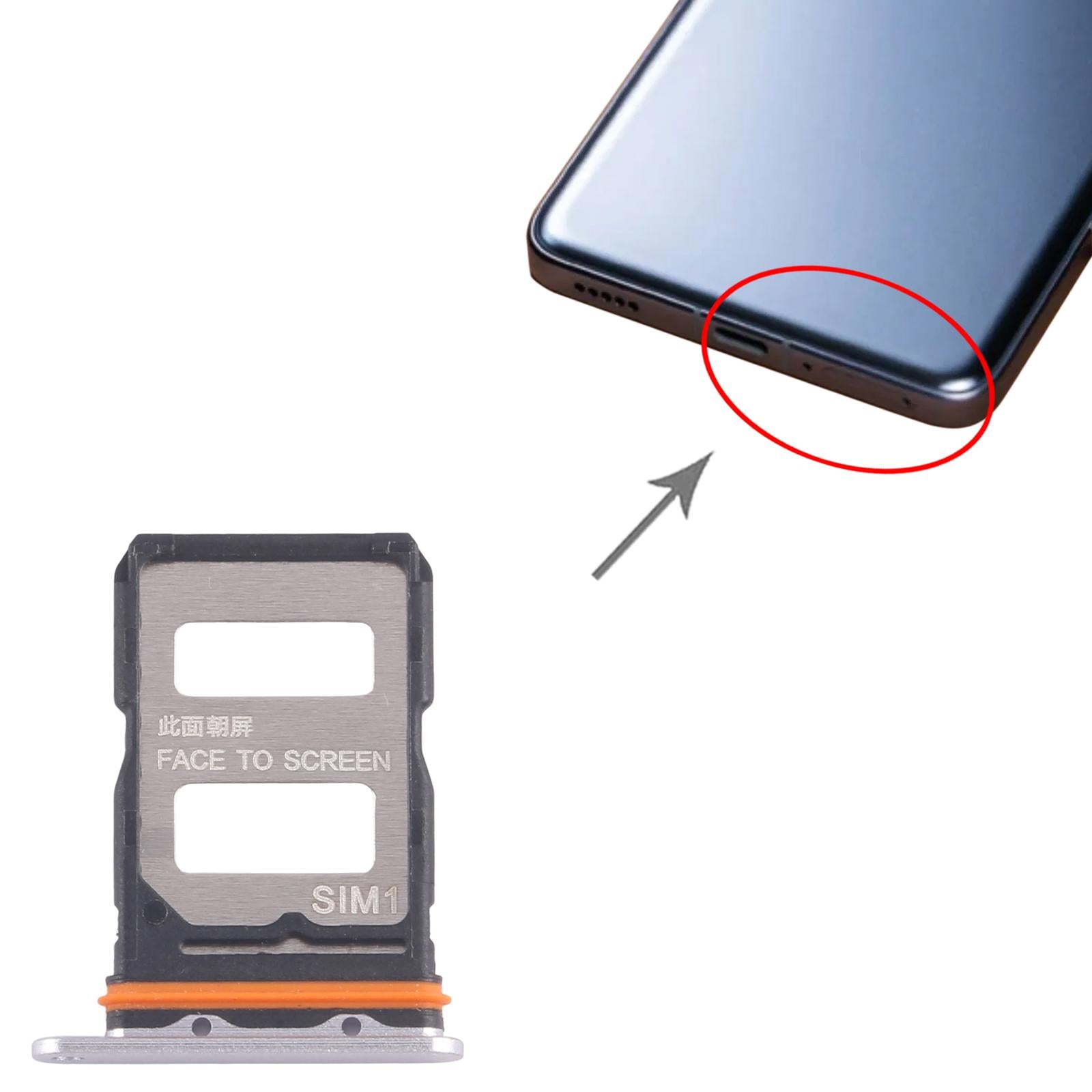 For Xiaomi Redmi K70 Ultra 10pcs SIM Card Tray + SIM Card Tray (Silver)