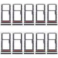 For Xiaomi Redmi Note 13R 10pcs SIM Card Tray + SIM Card Tray / Micro SD Card Tray (Black)